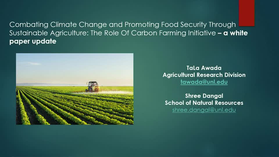 06 Combating climate change and food security through sustainable agriculture: the role of carbon farming initiative