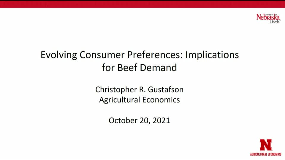 16 Evolving Consumer Preferences: Implications for Beef Demand 