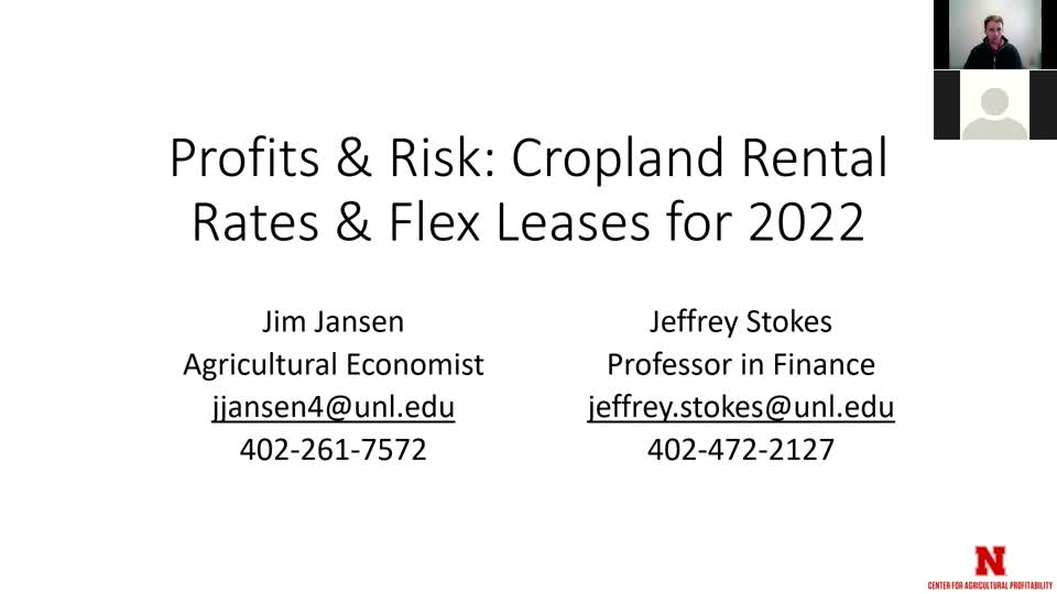 Profits & Risk: Cropland Rental Rates & Flex Leases for 2022 - Love of the Land Conference Workshop