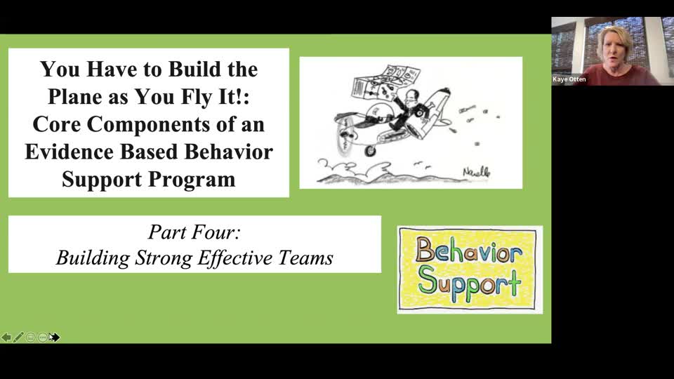 You Have to Build the Plane as You Fly It!: Core Components of an Evidence Based Behavior Support Program Part 4