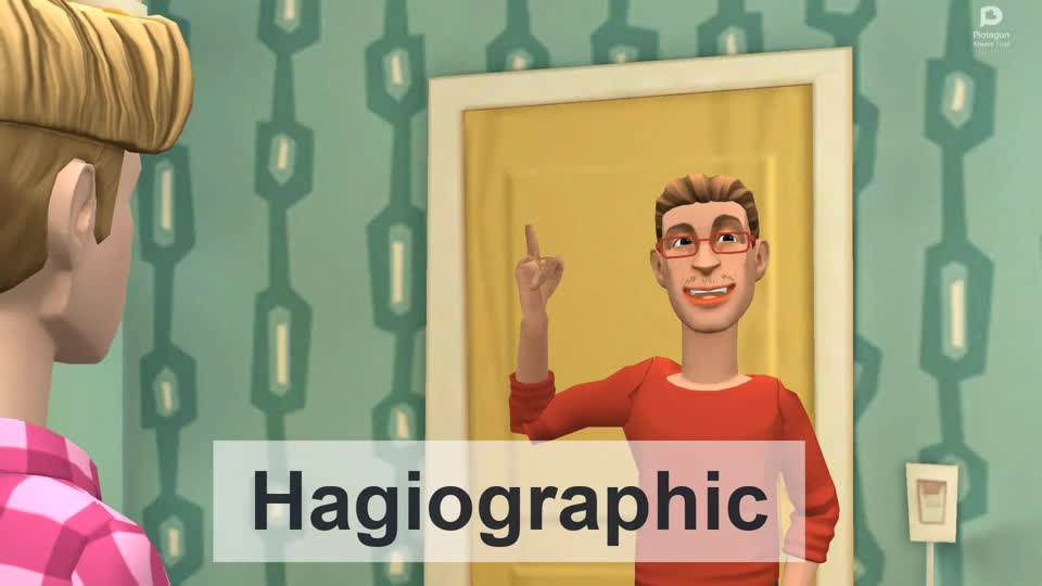 Hagiographic (animation + human voice)