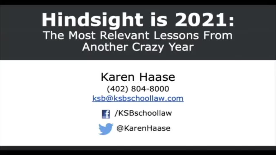 Keynote-   Hindsight is 2021! The Most Relevant Lessons from Another Crazy Year 