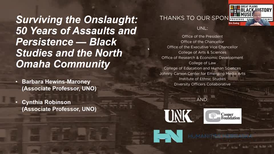 Surviving the Onslaught: 50 Years of Assaults and Persistence — Black Studies and the North Omaha Community
