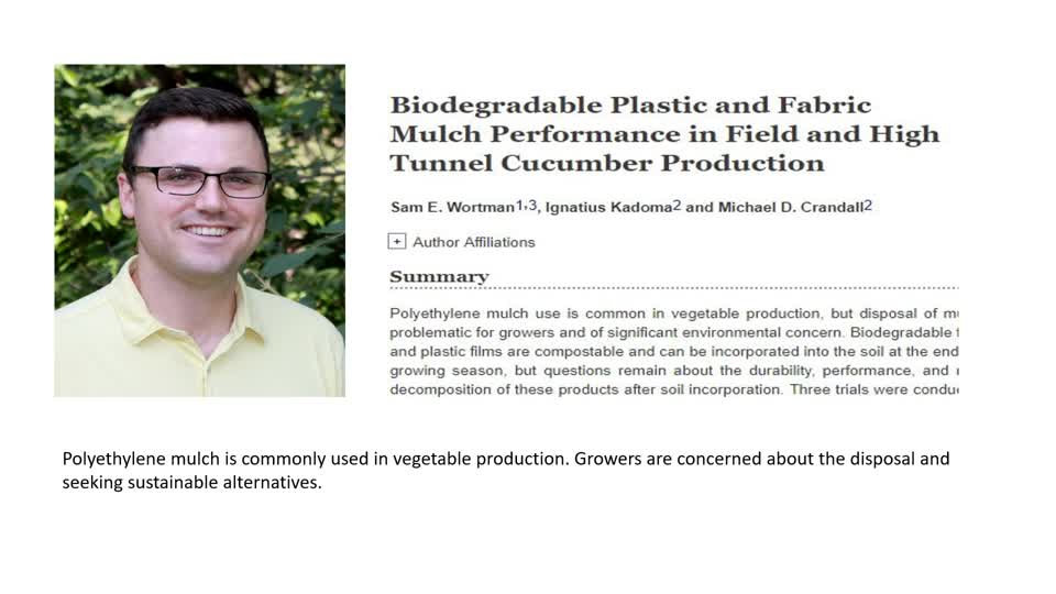 Dr. Wortman's Biomulch Research Project