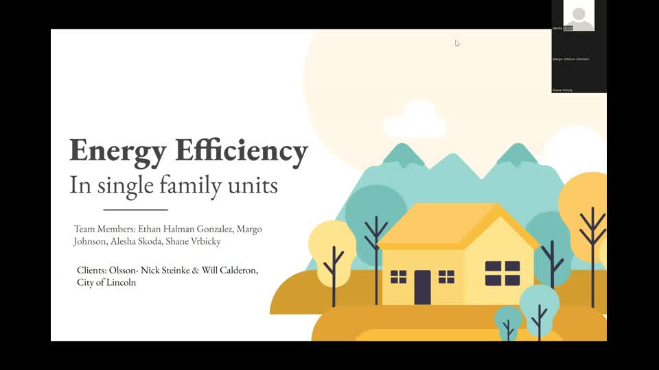 Energy Efficiency in Single-Family Units - City of Lincoln - ENVR 319 Final Presentation