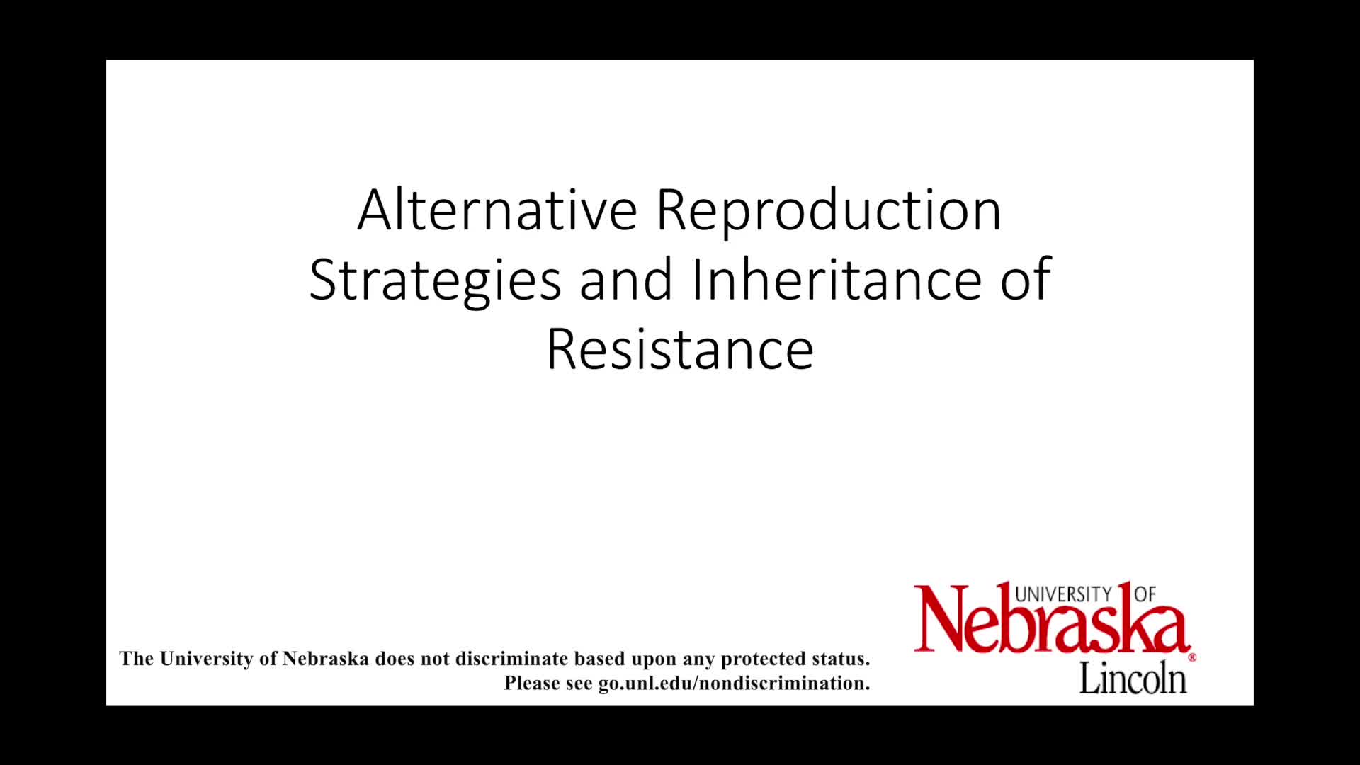 Alternate Methods of Reproduction