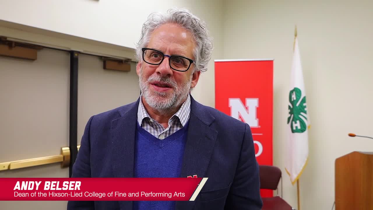 Dr. Andrew Belser Dean of the Hixson-Lied College of Fine and Performing Arts visits North Platte area