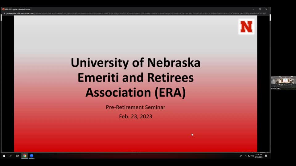 UNL Emeriti and Retirees Association (ERA) 