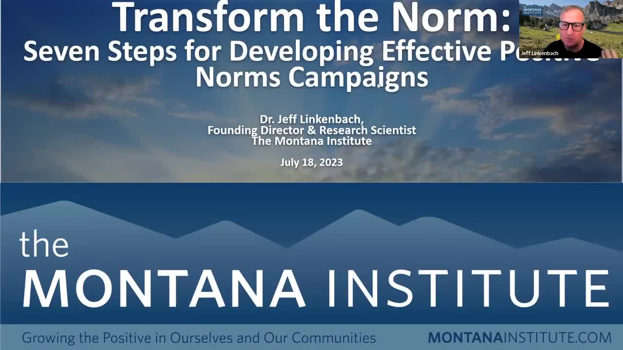 Transform the Norm! Seven Steps for Developing Effective Positive Social Norms Campaigns