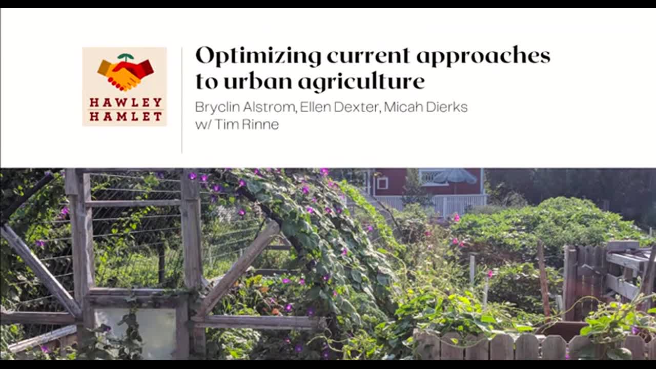 Optimizing Current Approaches to Urban Agriculture