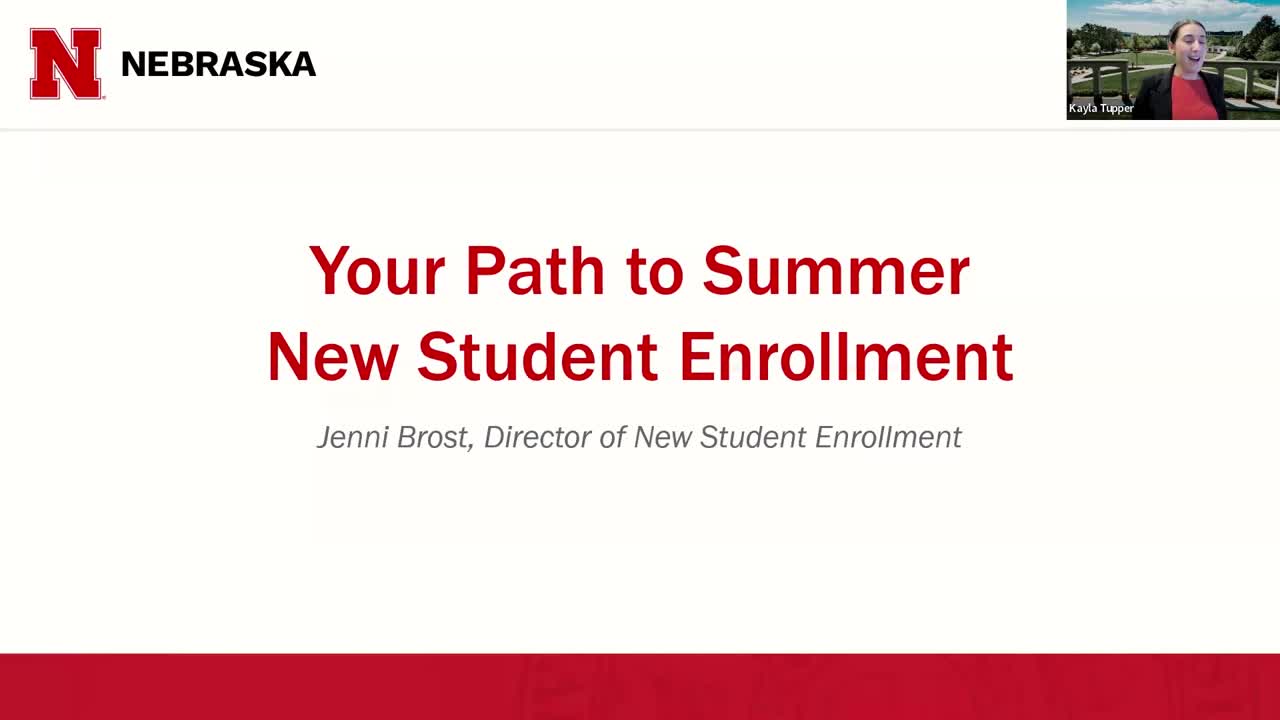Path to Summer New Student Enrollment