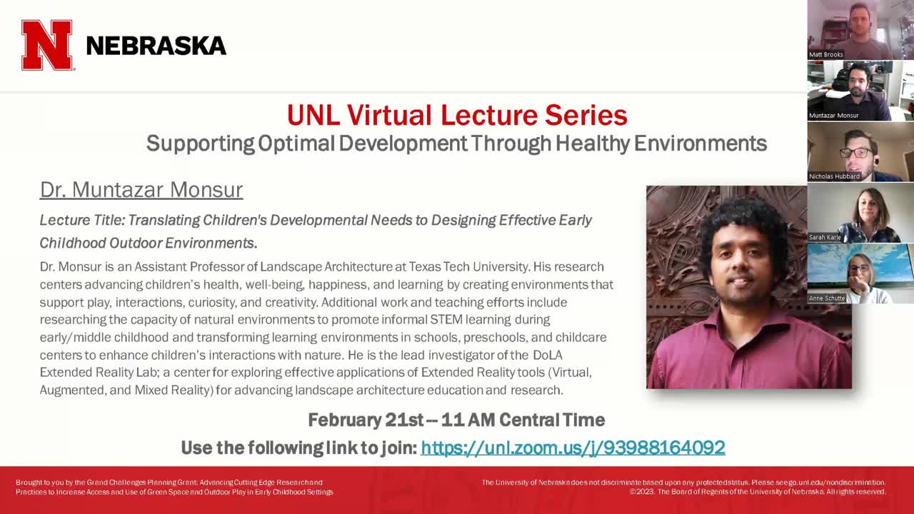 UNL Virtual Lecture Series - Dr. Muntazar Monsur