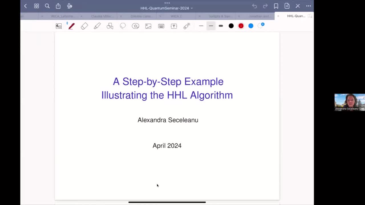 A Step-by-Step Example Illustrating the HHL Algorithm
