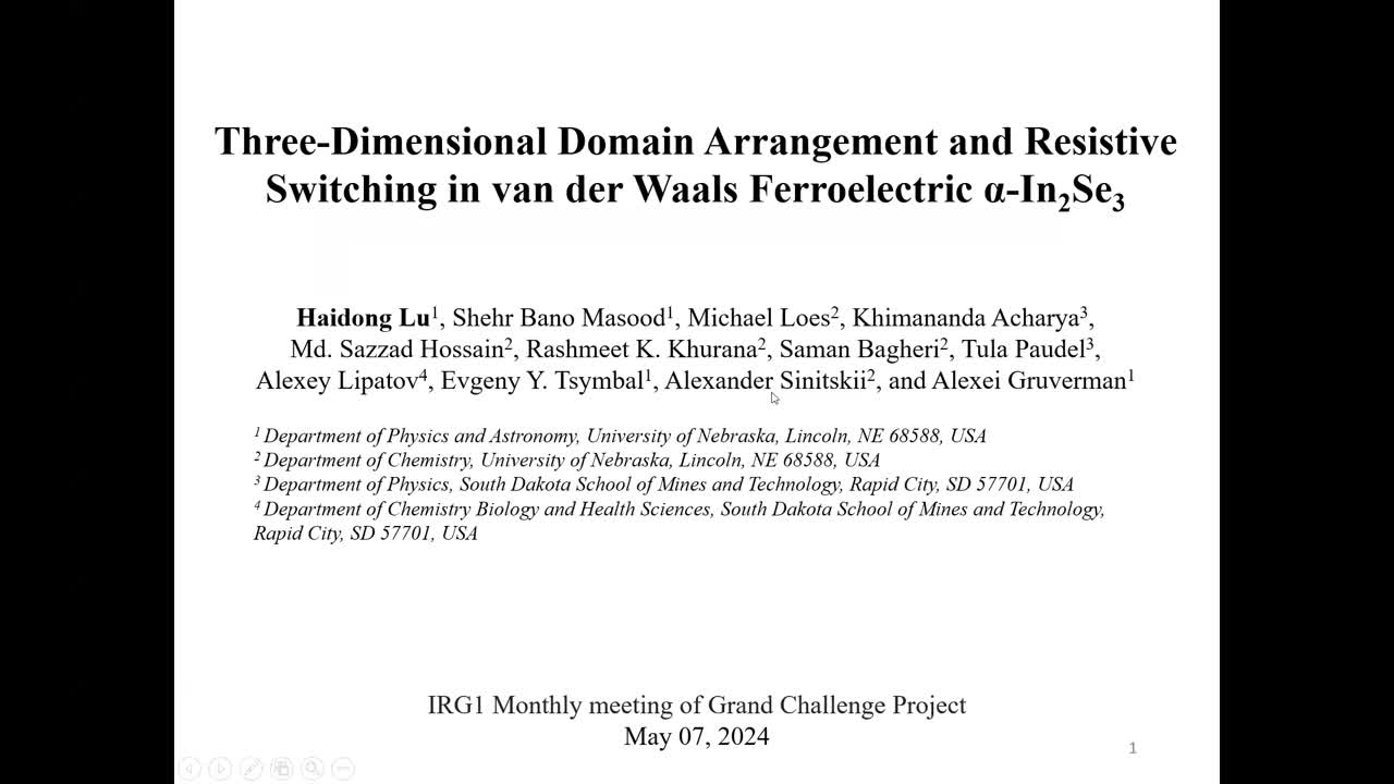 Three-dimensional Domain Arrangement and Resistive Switching in van der Waals Ferroelectric ⍺-In2Se3 
