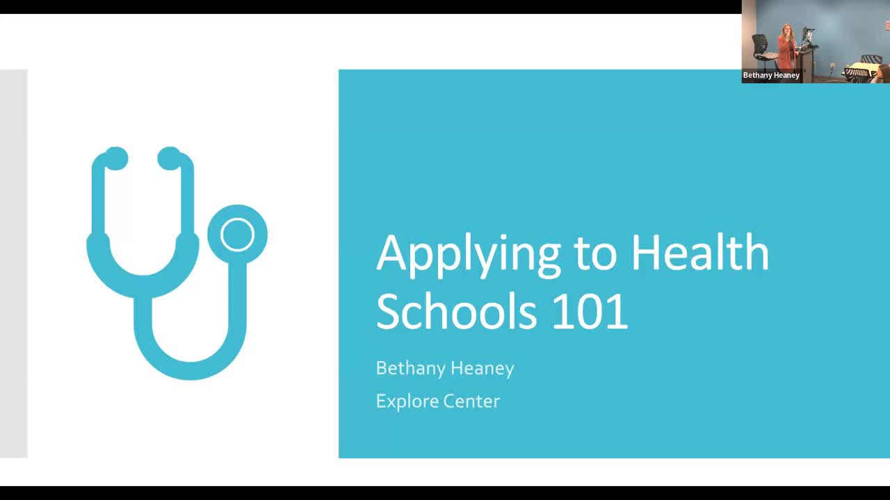 Applying to Health Schools 101
