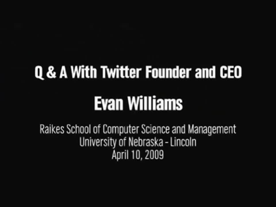 Q&A with Evan Williams