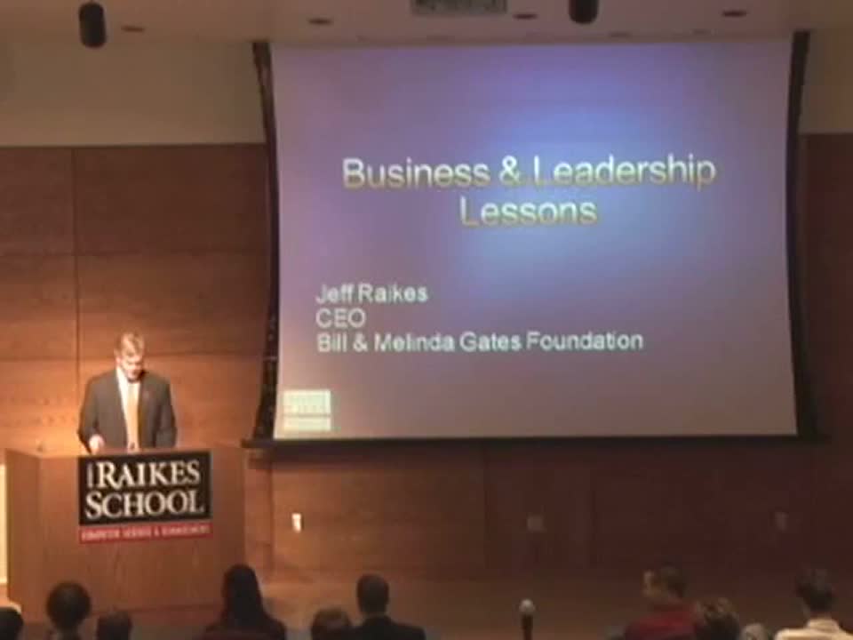 Jeffrey S. Raikes Lecture