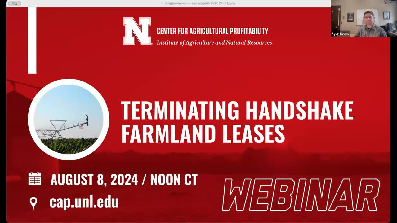 Terminating Handshake Farmland Leases (Aug. 8, 2024 Webinar)