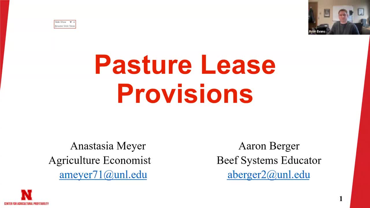 Pasture Lease Provisions in 2024 (March 21, 2024 Webinar)