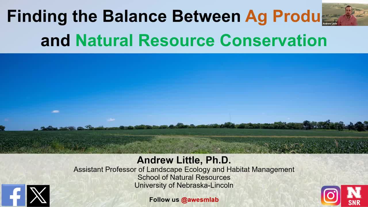 Finding the Balance Between Ag Production and Natural Resource Conservation (Jan. 18, 2024 Webinar)