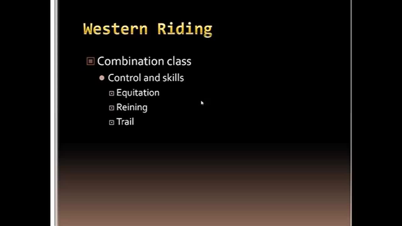 UNL Horse Judging - Judging Western Riding