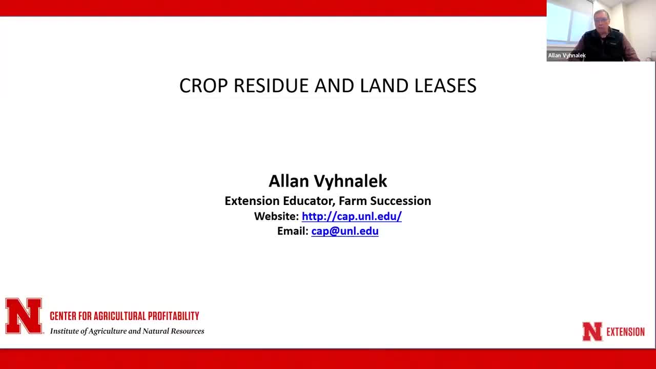 Understanding Crop Residue Management and Lease Considerations