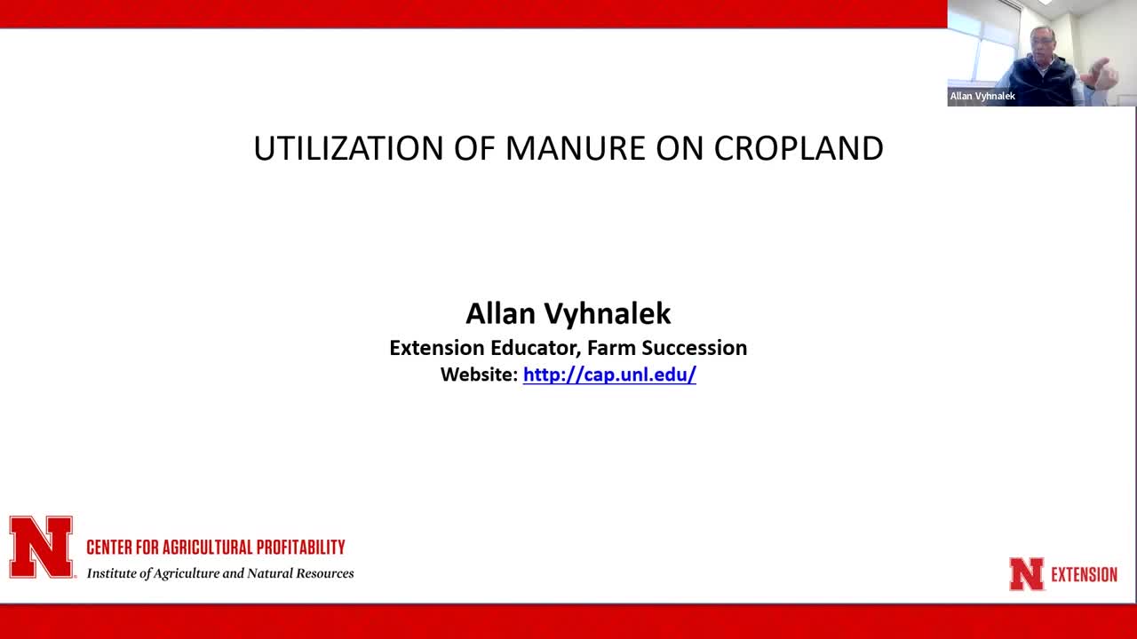 Utilizing Manure on Cropland