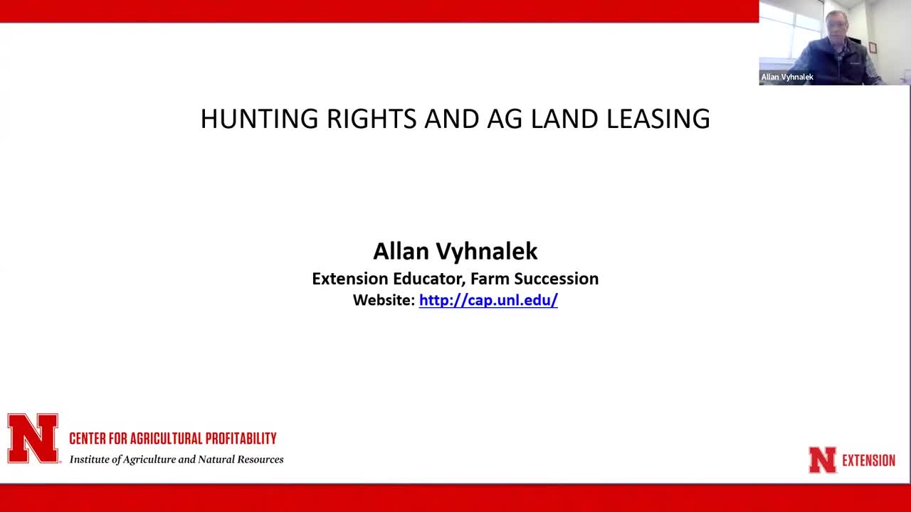 Hunting Rights and Ag Land Leasing