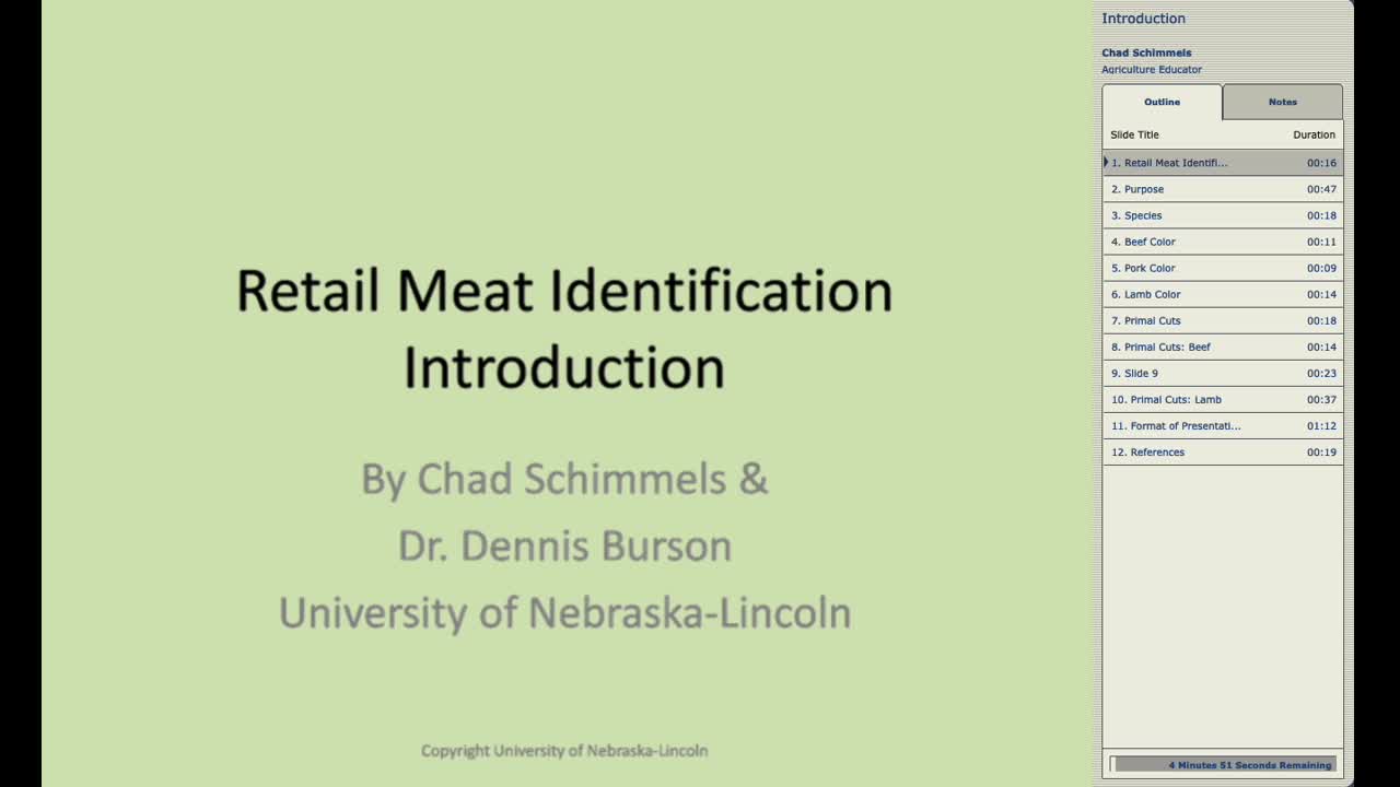 PASE Retail Meat ID Introduction