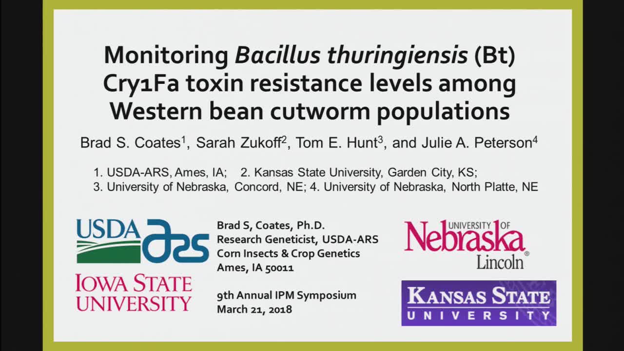 Monitoring Cry1Fa toxin resistance levels among western bean cutworm populations