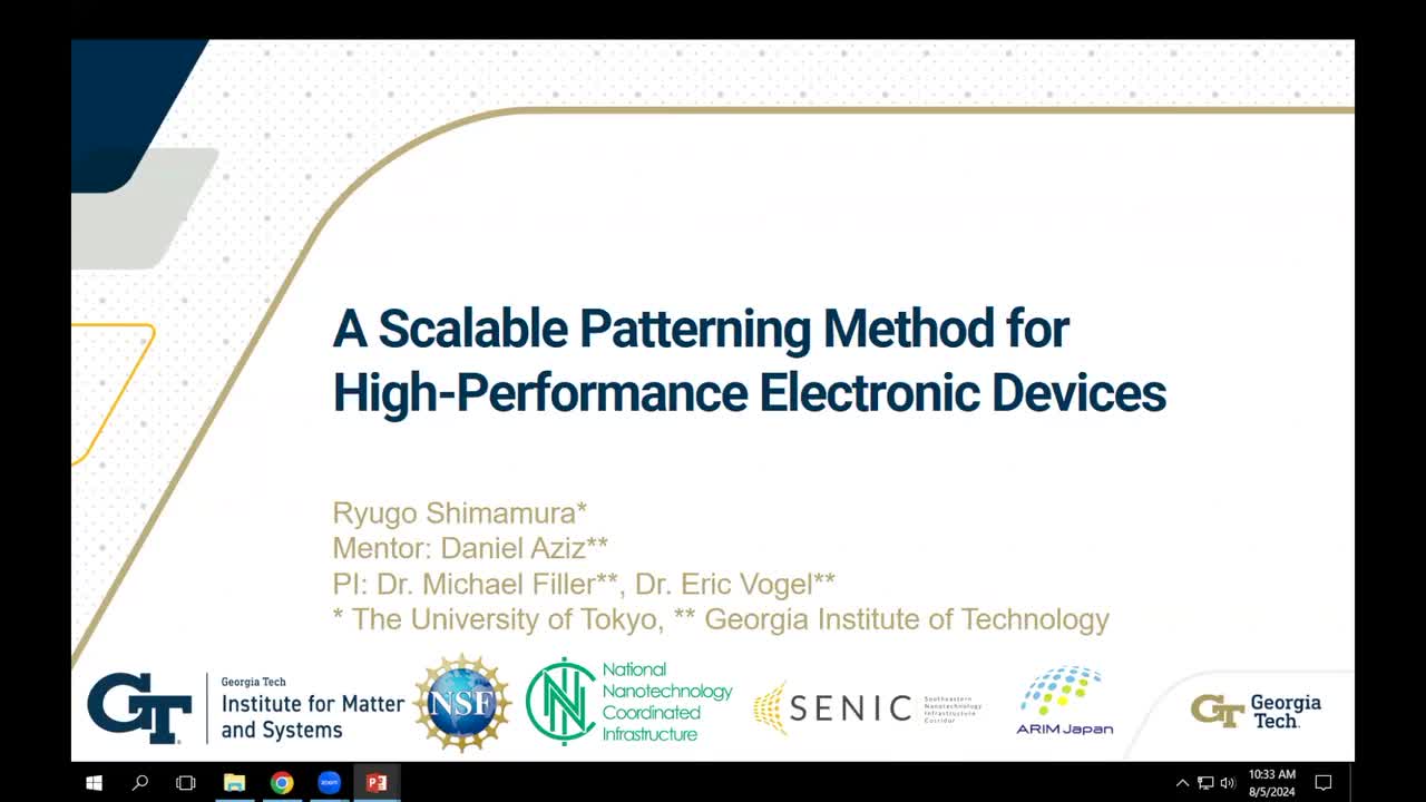 A Scalable Patterning Method for High-Performance Electronic Devices