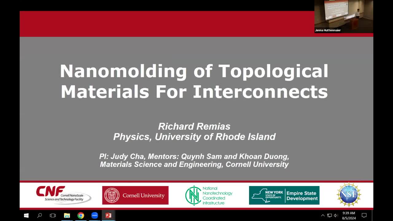 Nanomolding of Topological Materials for Interconnect Applications