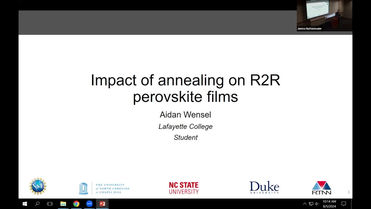 Impact of annealing on R2R perovskite films