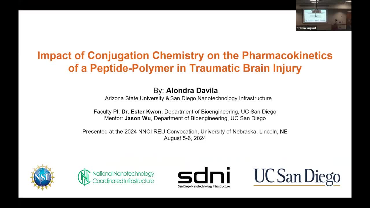 Impact of conjugation chemistry on the pharmacokinetics of a peptide-polymer in traumatic brain injury