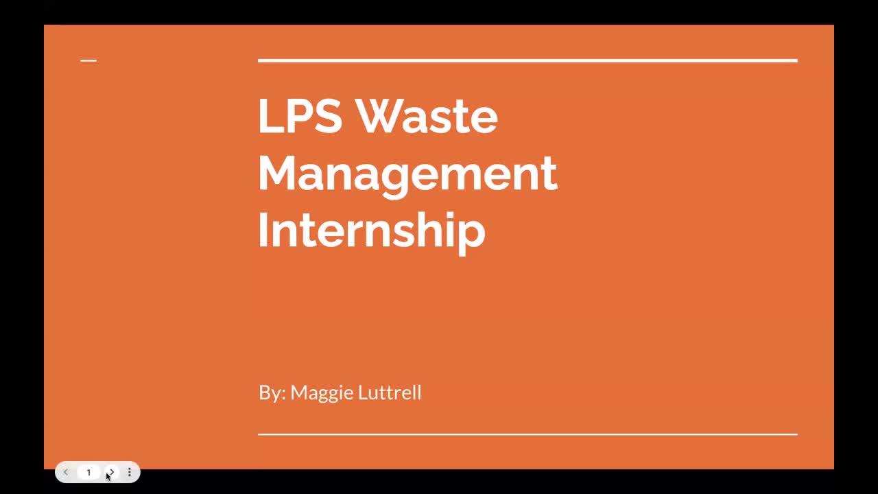 LPS Waste Management Internship