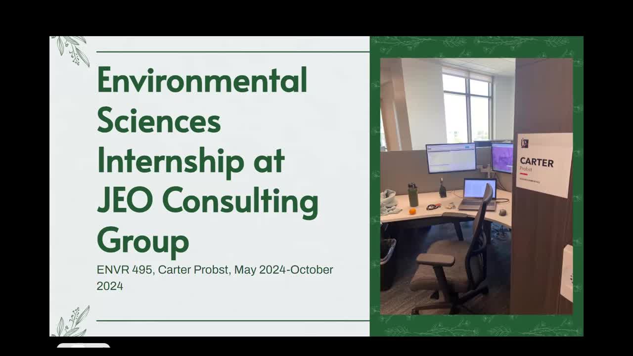 Environmental Sciences Internship at JEO Consulting Group