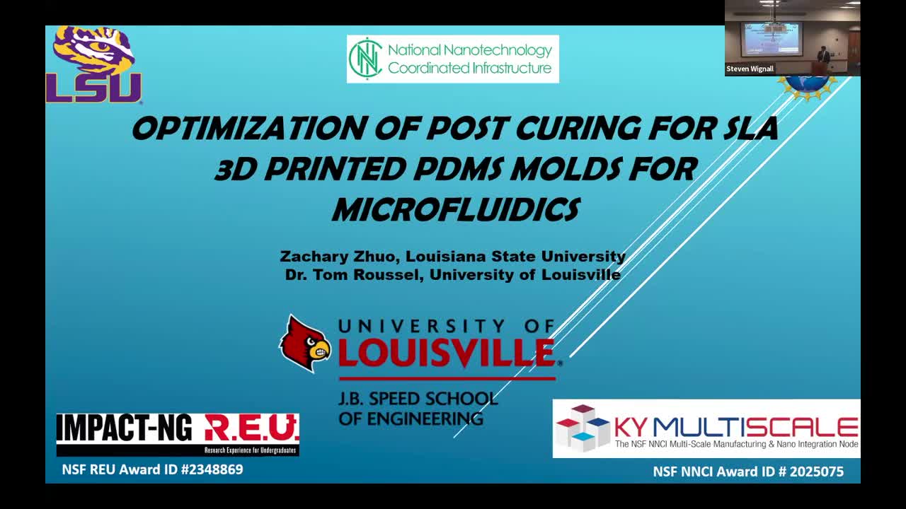 Optimization of post-curing for SLA 3D printed PDMS molds for microfludics