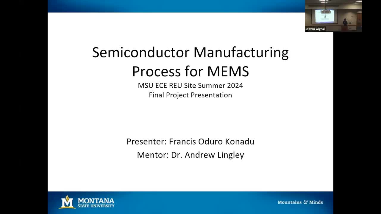 Semiconductor Manufacturing Process for MEMS