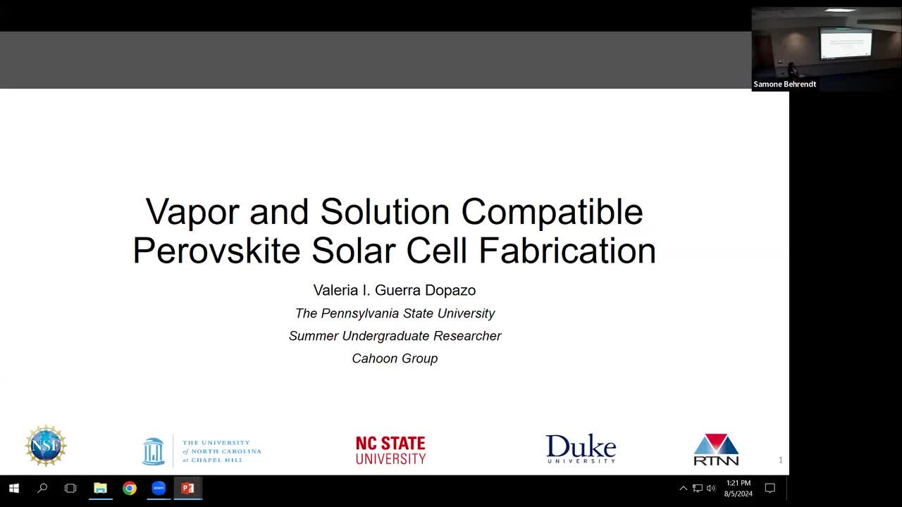 Vapor and Solution Compatible Perovskite Solar Cell Fabrication 