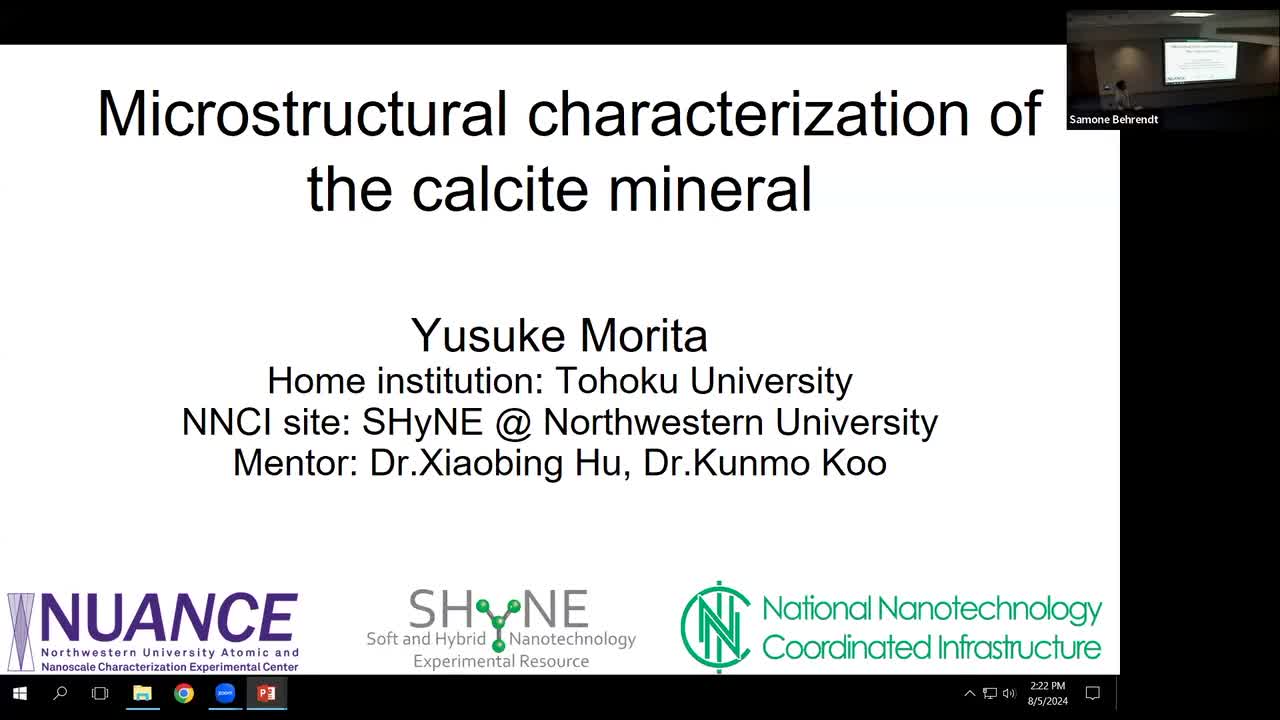 Microstructural characterization of the calcite mineral