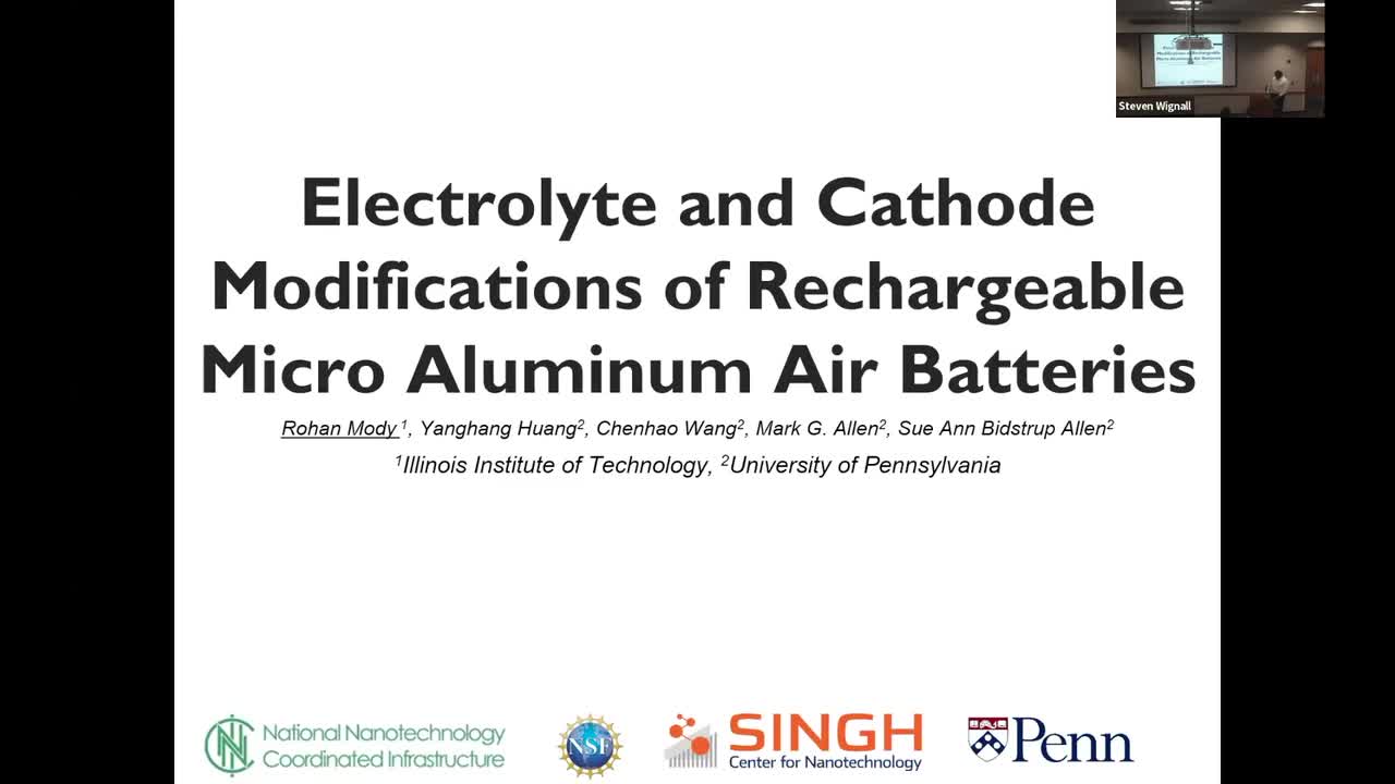 Electrolyte and Cathode Modifications of Rechargeable Micro Aluminum Air Batteries