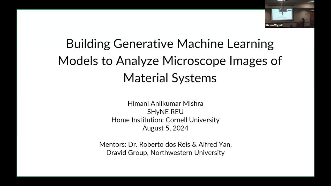 Building Generative Machine Learning Models to Analyze Microscope Images of Material Systems