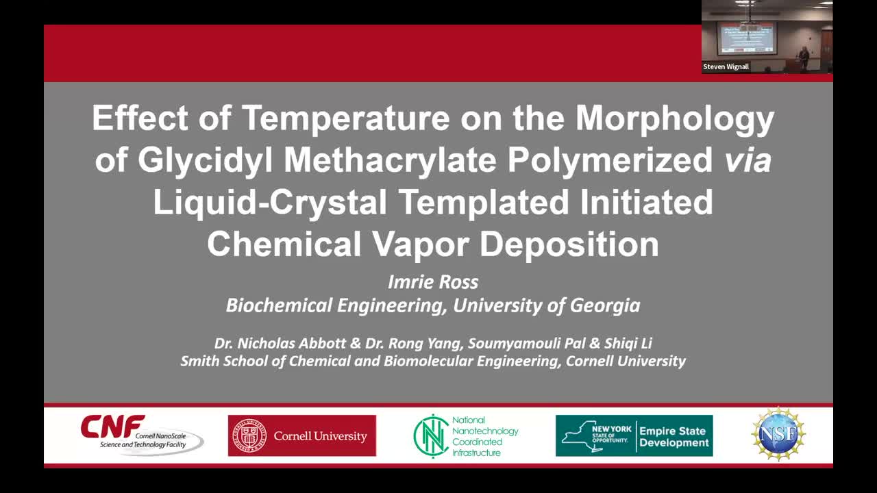 Effect of Temperature on Morphology of Glycidyl Methacrylate Polymerized via Liquid Crystal-Templated Initiated Chemical Vapor Deposition