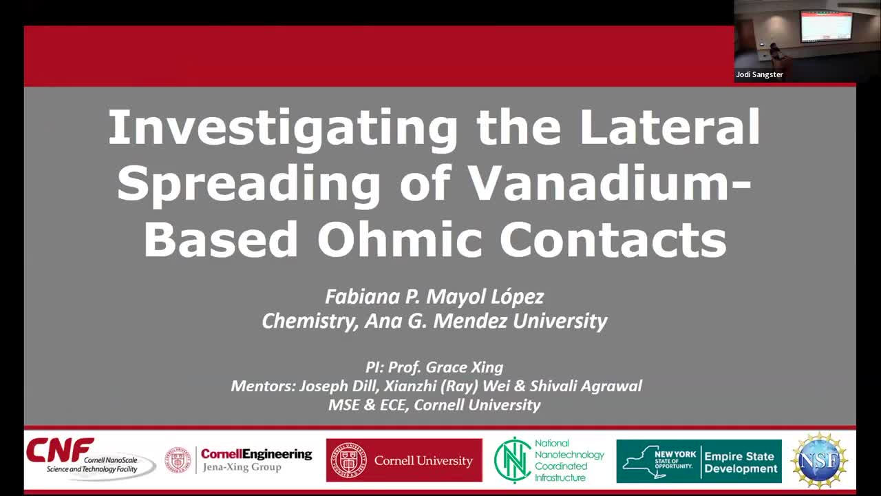 Investigating the Lateral Spreading of Vanadium Based Ohmic Contacts