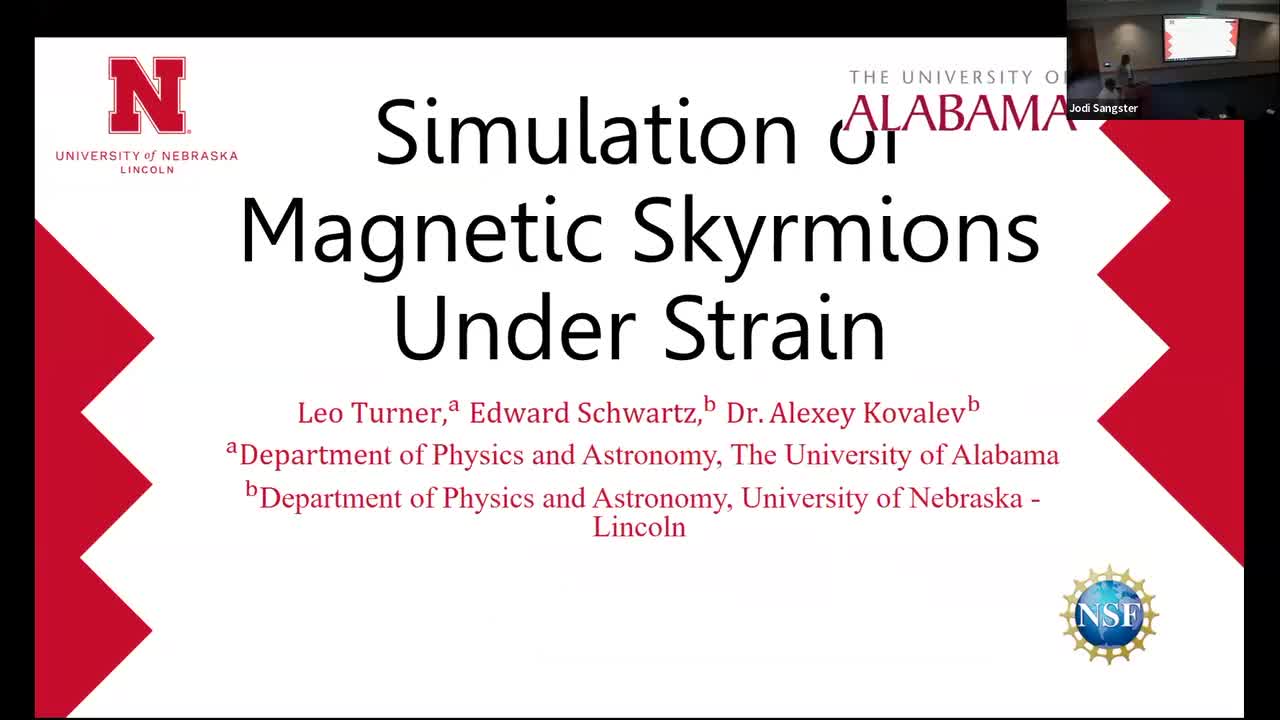 Simulation of Magnetic Skyrmions Under Strain