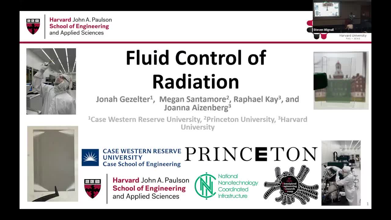 Fluid Control of Radiation