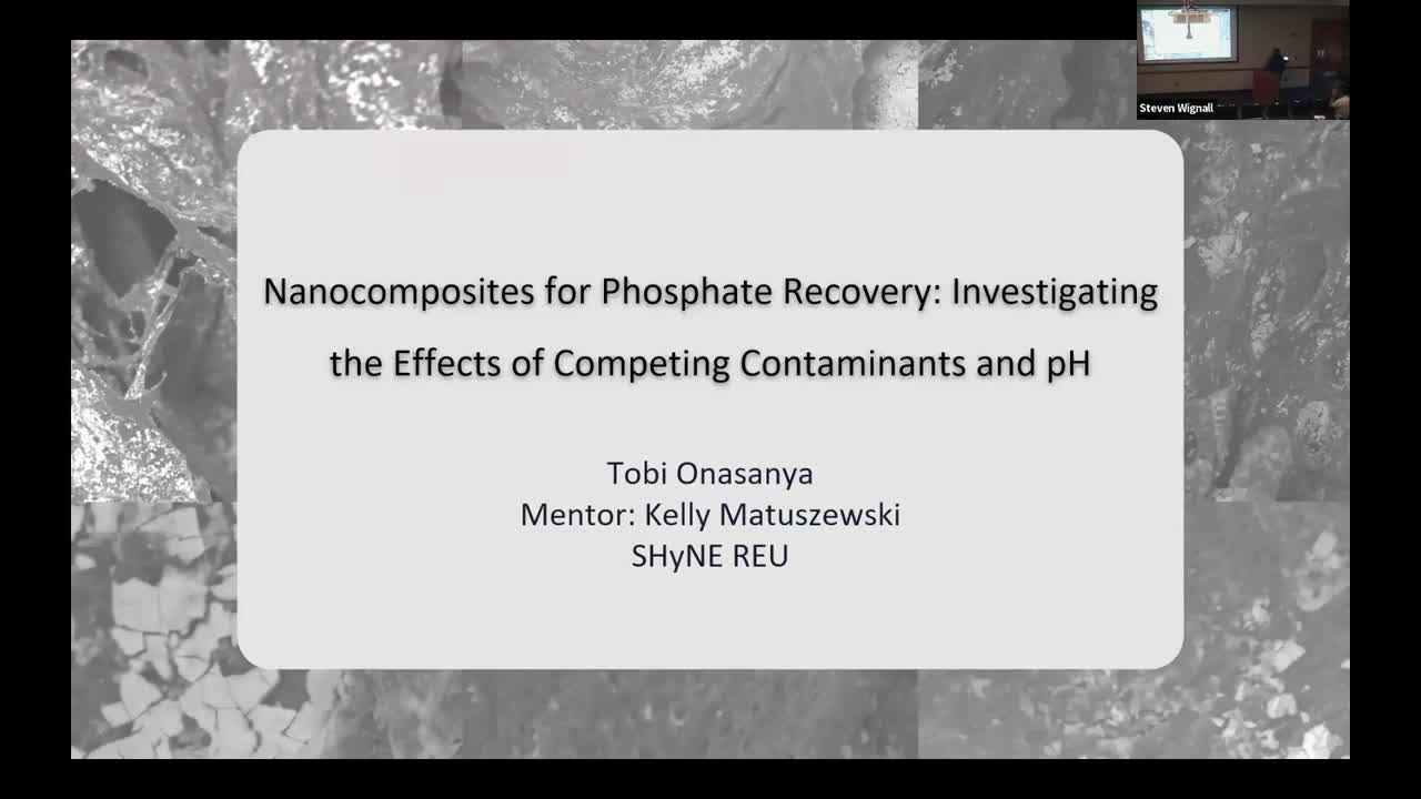 Nanocomposites for Phosphate Recovery: Investigating the Effects of Competing Contaminants and pH