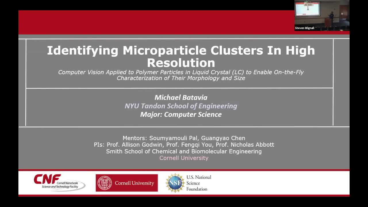 Identifying Microparticle Clusters in High Resolution: Computer Vision Applied to Polymer Particles in Liquid Crystal (LC) to Enable On-the-Fly Characterization of Their Morphology and Size