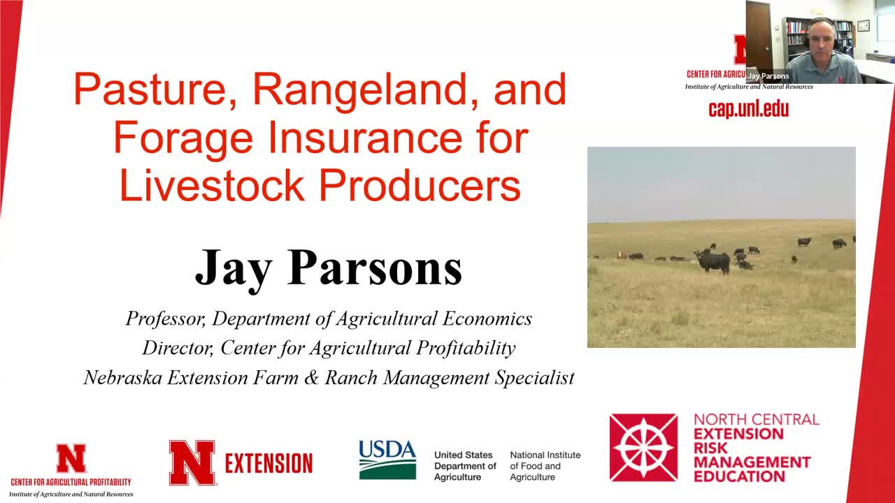 Pasture, Rangeland, and Forage Insurance for Livestock Producers (Oct. 24, 2024 Webinar)