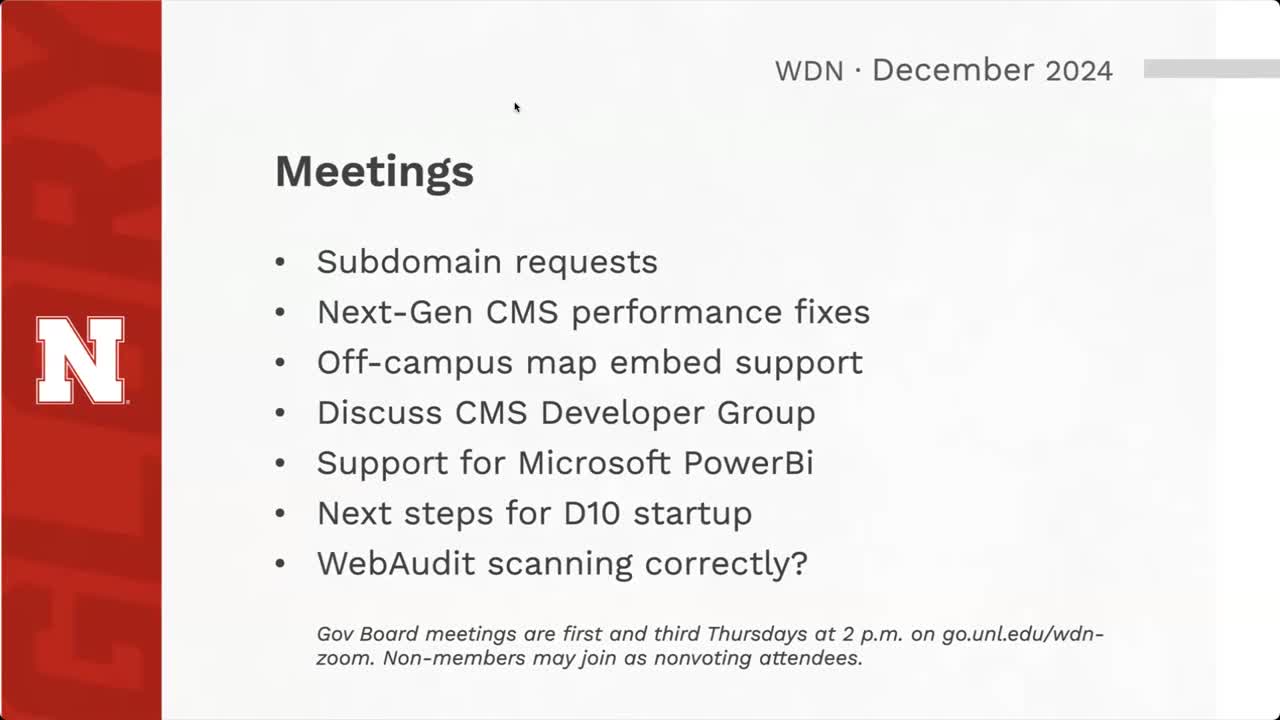 Web Developer Network Monthly Meeting, December 2024